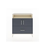 Arges Şifonyer 3 Raflı Tek Çekmeceli 2 Kapaklı 88x30x96 Aytaşı-Antrasit