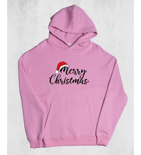 Unisex Merry Christmas Kapüşonlu Sweatshirt