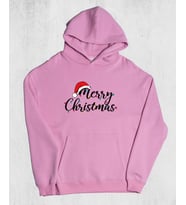 Unisex Merry Christmas Kapüşonlu Sweatshirt