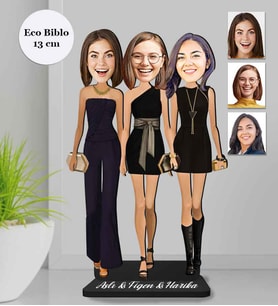 Kişiye Özel Kız Arkadaşlar Ahşap Eco Biblo -2