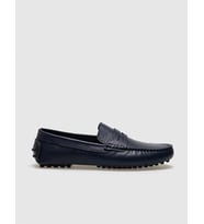Hakiki Deri Lacivert Kemerli Erkek Loafer