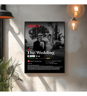 KİŞİYE ÖZEL TASARIM NETFLİX  FİLM  FOTOĞRAF ÇERÇEVESİ  21X30