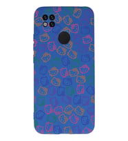 Xiaomi Redmi 9C Uyumlu Lansman Kılıf Hello Kitty Tasarımlı İçi Kadife Kapak-Mavi (Şeffaf)