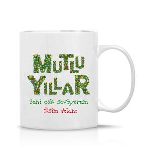 Yılbaşı Hediyesi Yeni yıl Hediyesi Çay Kahve Kupa Bardak-Happy christmas-Mutlu yıllar-2024-008