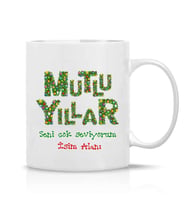 Yılbaşı Hediyesi Yeni yıl Hediyesi Çay Kahve Kupa Bardak-Happy christmas-Mutlu yıllar-2024-008
