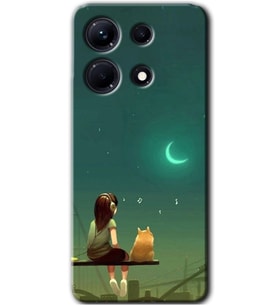 İnfinix Note 30 Pro Kılıf HD Desen Baskılı Kılıf - Kedili Kız