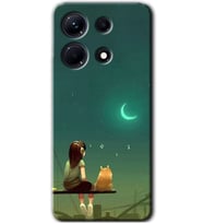 İnfinix Note 30 Pro Kılıf HD Desen Baskılı Kılıf - Kedili Kız