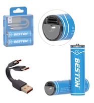 Beston P2-02c Usb Type-c Şarjlı Pil Aa Kalem 2220 Mah Li-ion 2li Paket