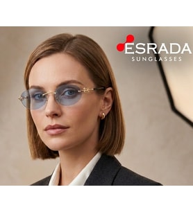 ESRADA 3104D 602180 2569 03 UV400 Korumalı Mavi Renk Gold Detaylı Kadın Güneş Gözlüğü