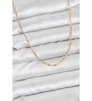 CM 14K Gold Renk Pirinç Ezme Burgu Model Kadın Kolye - TJ-BKO10916