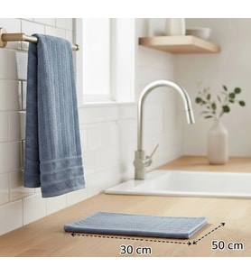 6lı Buklet Dokulu Mutfak ve El Havlusu Seti 30x50 cm Azra