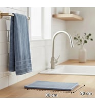 6lı Buklet Dokulu Mutfak ve El Havlusu Seti 30x50 cm Azra