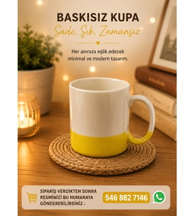 Renk Detay Kişiye Özel Baskılı Kupa-3 Farklı Renk Seçeneği