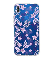 PrintiFy Huawei P Smart Z Uyumlu Kamera Korumalı Floral Pudra Tasarımlı Şeffaf Silikon Kılıf