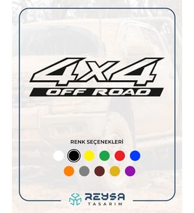 4x4 Ofroad Sticker 17x17 Cm Siyah
