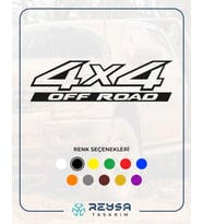 4x4 Ofroad Sticker 17x17 Cm Siyah