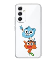 Samsung Galaxy A16 Uyumlu Gumball & Darwin Tasarımlı Şeffaf Telefon Kılıfı