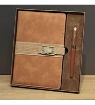 ÜçKol Ticaret KAHVERENGİ- Defter - Kalem Kurumsal Hediye Seti