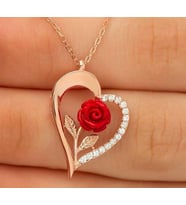 GÜL  925 AYAR GÜMÜŞ KOLYE (Karışık)