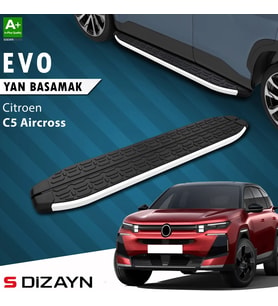 S-Dizayn Citroen E-C5 Aircross Elektrikli Evo Aluminyum Yan Basamak 193 Cm 2024 Üzeri A+ Kalite