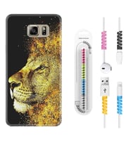 Samsung S7 Edge S20 Fe Plus Ultra S21 S22 Kılıf Kablo Koruma Spiral Silikon Leon 1323