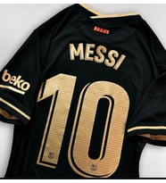 Barcelona Lionel Messi Siyah Nostalji Yetişkin Deplasman Forması