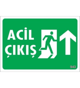 Pvc Levha quot;Acil Çıkışquot; 17,5*25 cm