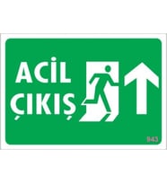 Pvc Levha quot;Acil Çıkışquot; 17,5*25 cm