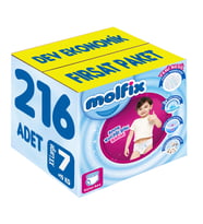 Molfix Külot Bebek Bezi Beden:7 (19+KG) XX Large 216 Adet Dev Ekonomik Fırsat Pk