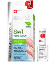 Cosmetics 8'i 1 Arada Total Action Sensitive Hassas Tırnaklar İçin Yoğun Bakım, 12 ml