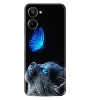 11 Pro Kılıf Resimli Desenli Silikon Platinium Series Butterfly Cat 1891