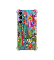 PrintiFy Samsung Galaxy S25 Fe ile Uyumlu Düşlerin Dansı Serisi Folklorik Bahçe Tasarımlı Uv Baskılı Köşe Korumalı Antişok Kılıf