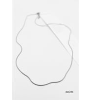Yılan Zincir Kolye - 60cm - Gümüş