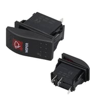 Silecek Sembollü Işıklı 3 Pinli On-Off 12-24V Marin Switch