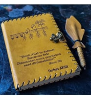 İsme Özel Dini Temalı Deri Defter (Taba)