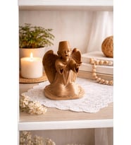 Melek Biblo Dekoratif Obje – Fes Detaylı 10.5 cm Kitaplık & Vitrin Süsü, Otantik Tasarım