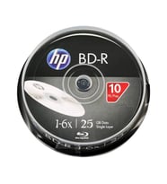 HP Blu-Ray BD-R 6X 25GB 10Lu Cake Box - BRE00071-3
