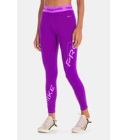 Nike Pro Dri Fit Grafik Mid Rise 7/8 Lenght Tight Purple Kadın Antrenman Taytı Mor