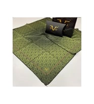 Geometrik Desen Black Seri Twill Eşarp Eşarp Askısı ile Birlikte 90x90 cm Yağ Ye