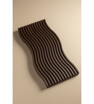 Dalgalı Ahşap Servis ve Sunum Tahtası, Koyu Renk, 38 x 16,5 cm