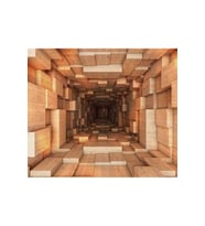 Dreamwall 3D Geometrik Ahşap Tünel Desenli Isı Ve Ses Yalıtımlı Sağlıklı Tekstil Duvar Kağıdı