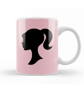 Barbie Head Logo Kupa Bardak Porselen