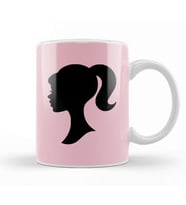 Barbie Head Logo Kupa Bardak Porselen