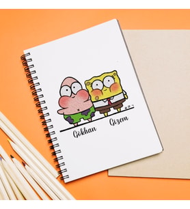 Sünger Bob & Petrick Tasarımlı Defter Kişiye Özel