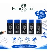 Orta Boy Sınav Silgisi 5 Adet Yumuşak Silgi Faber-Castell