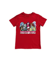 MONSTER HIGH baskılı pamuklu penye kumaş yazlık çocuk tişört (Kırmızı)