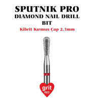 Elmas Kibrit Freze Kırmızı Çap 2,3mm