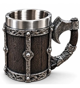 Viking Balta Kulplu 3d Paslanmaz Çelik Kupa Bardak Alk6263