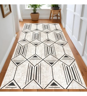 Eliana Home Dijital Baskı Yıkanabilir Kaymaz Taban Salon Halısı Ve Yolluk LNA0875-FNL85 (Siyah)
