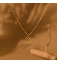 Kişiye Özel 925 Ayar Gümüş Beyzbol Topu Figürlü Kolye (Gold)